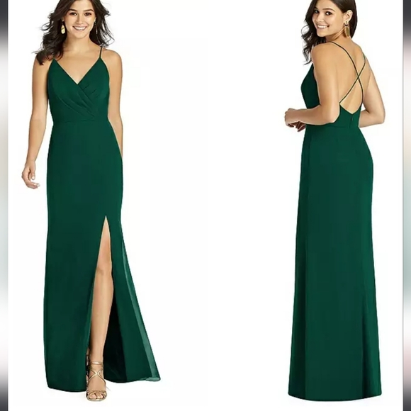 Thread Bridesmaids Style TH009 Cora In Hunter Green Gown Racerback NWT S… - Picture 1 of 8